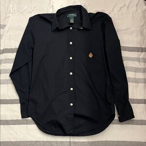 Lauren Ralph Lauren Black Shirt with Gold Detail